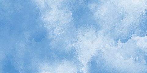 Watercolor stain with hand paint pattern on blue canvas, Clouds and mist background on blue, Creative vintage light sky, Beautiful painted cloudy natural blue watercolor cloudy sky clouds.