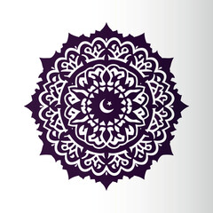 Ornamental mandala arabesque floral pattern islamic east style