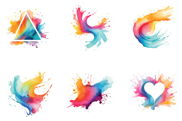 Watercolor splatter logo design