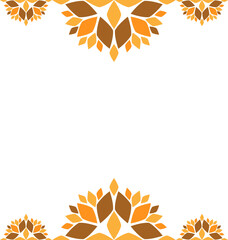 soft color flower frame design