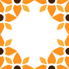soft color flower frame design