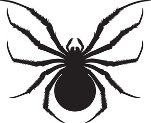 black widow spider silhouettes vector illustration.
