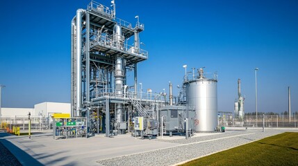 Industrial Plant with Large Tank