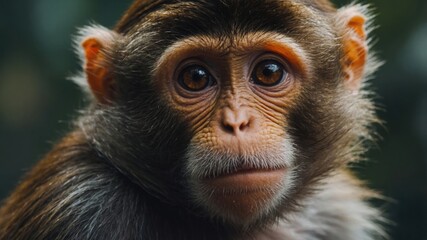 A monkey cuddling close to its sibling, sharing a moment of affection