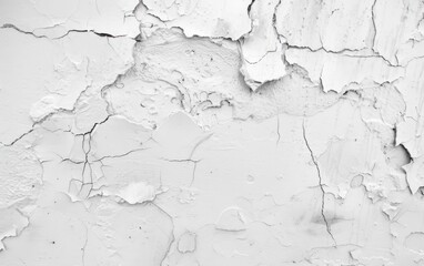 Cracked White Wall Texture Close-Up
