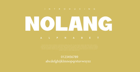 Nolang luxury modern font alphabet vector set