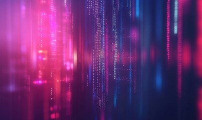 Comprehensive Visual Guide to Machine Learning Process: Data Analysis, Algorithm Development, and Model Training Stages on Blurred Background with Text Space. Tech-Blue Professional Illustration for A