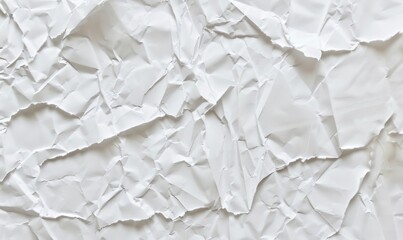 Fototapeta premium Wrinkled White Paper Texture Background