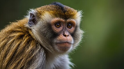 Obraz premium A baby monkey nestled safely in its mother’s protective embrace