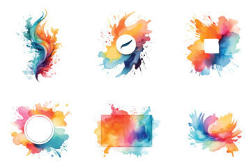 Watercolor splatter logo design