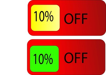 50% off, 50% off sign,50% off icon design in red color isolated on white background, Illustration for advertising, Percents isolated, Sale Tag,