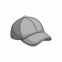 Fashionable Grey Jeans Golf Cap Isolated on White Background