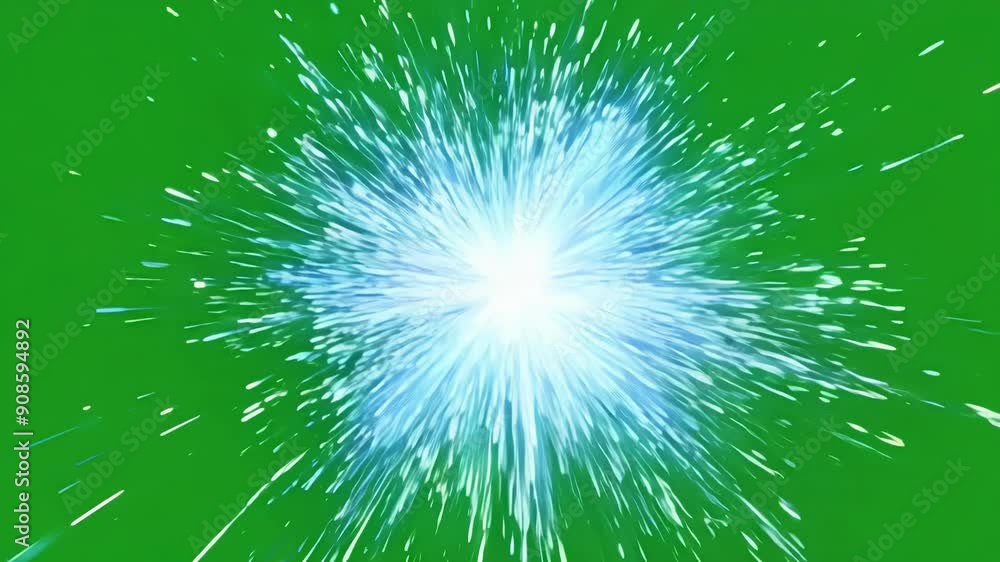 Poster an intense burst of particles looking almost electric pulsing and dancing in a mesmerizing display. 