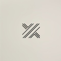 The X is a simple, clean design that is black and white