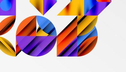 Neo memphis geometric pattern with circles, squares and lines. Pop art abstract background for covers, banners, flyers and posters and other templates