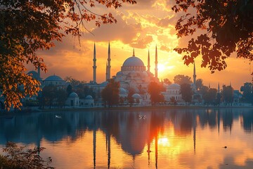 Fototapeta premium illustration of an ancient city