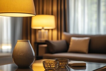 Modern luxury hotel interior.