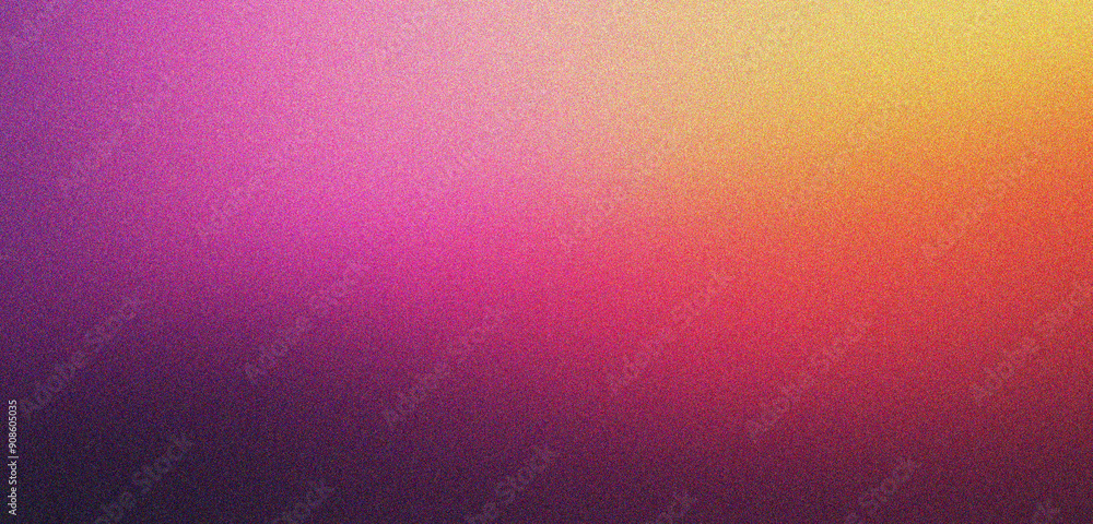 Poster purple and yellow gradient background design with grainy noise texture effect, web banner design, pr