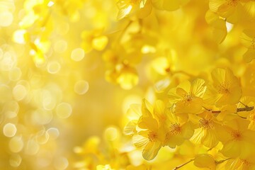 Yellow flowers background image.