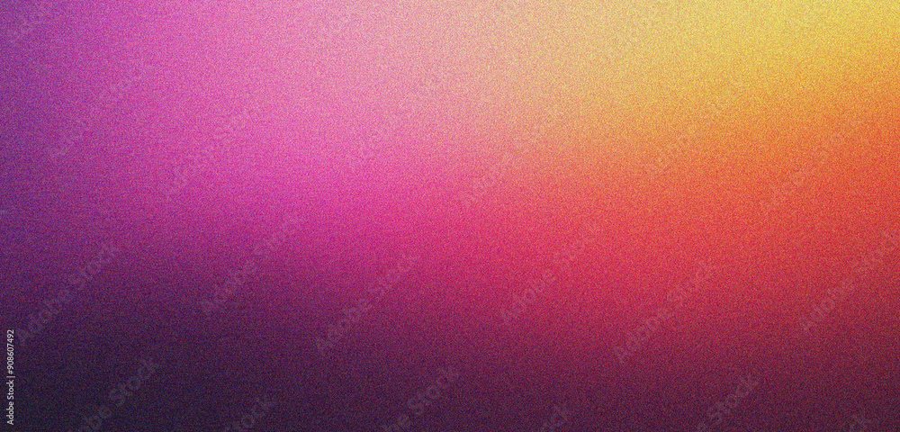 Poster purple and yellow gradient background design with grainy noise texture effect, web banner design, pr