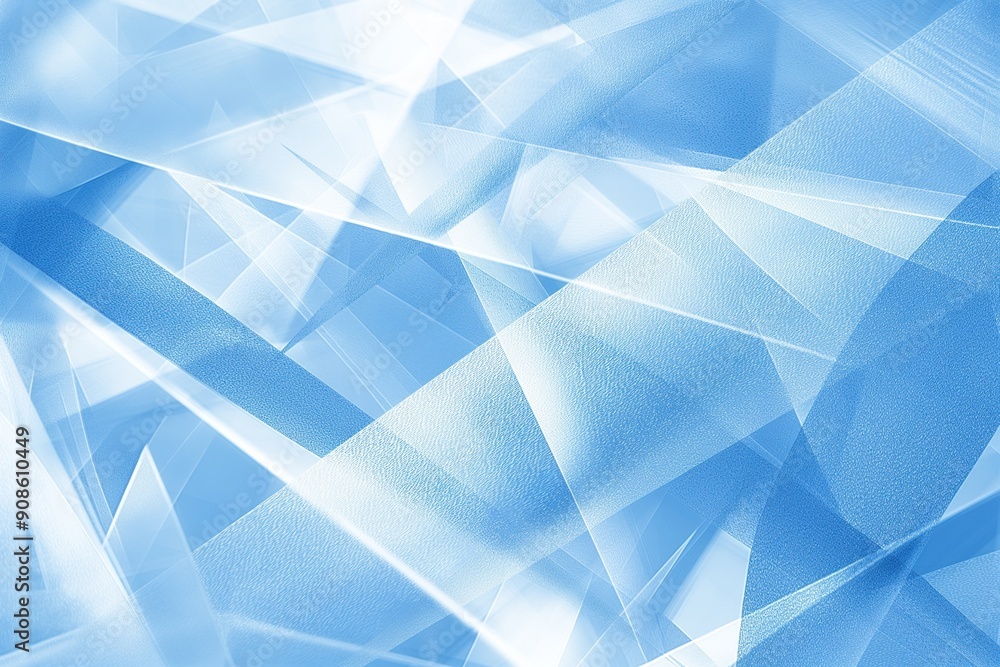 Aufkleber blue background design features layers of textured white material in triangle diamond and squares sh