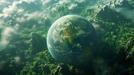 Environmental theme Green Planet environmental background
