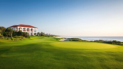 Golf resort with beachfront access, resort retreat, seaside golfing adventure