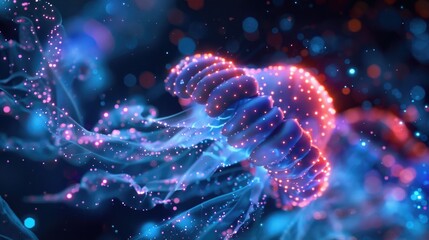 Bioluminescent Jellyfish in Neon Blue and Pink, vibrant desktop wallpaper

