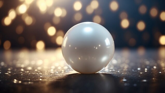 Luminous White Pearl A Perfect Sphere of Natural Light and Radiance.