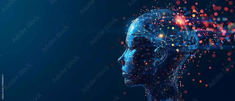 Poster innovative depicting the concept of ai powered digital customer service in a business technology set