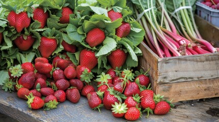 Fresh produce fills farmers' markets, offering a bounty of seasonal delights like strawberries, asparagus, and tender greens.