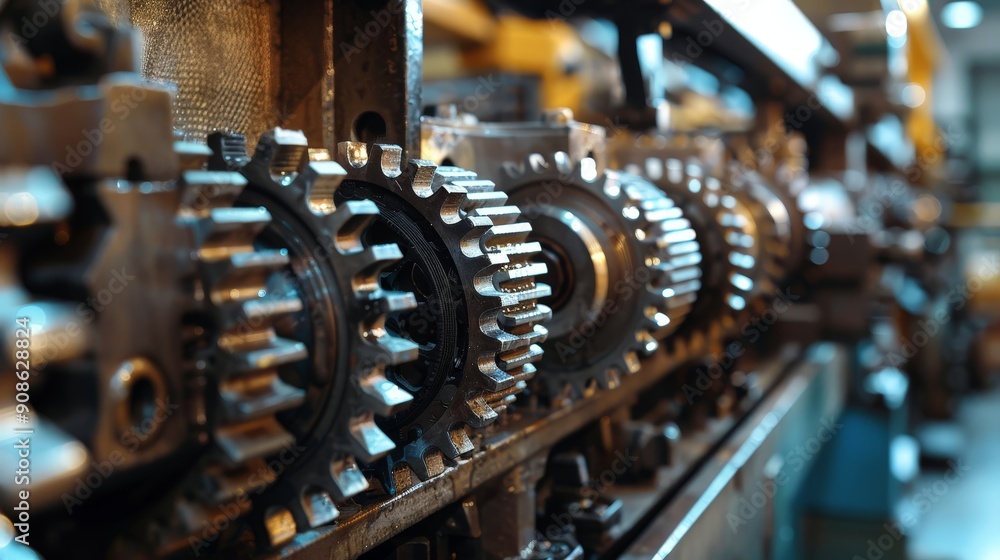 Poster gears and bolts in industrial automation systems enable precise control and synchronization of machi