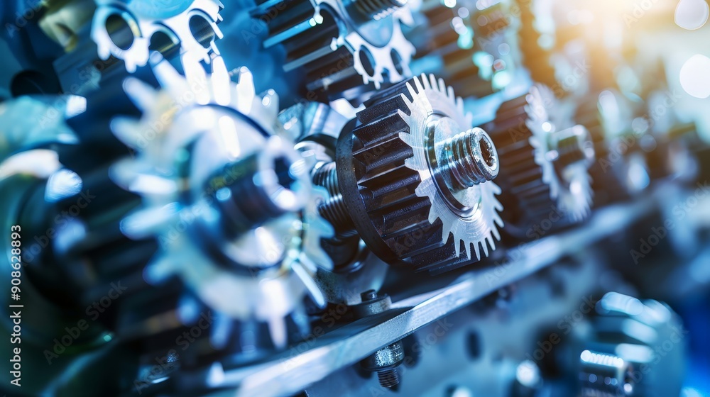 Poster gears and bolts in industrial automation systems enable precise control and synchronization of machi