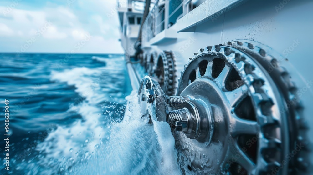 Poster gears and bolts in marine applications withstand corrosive environments and dynamic loads.