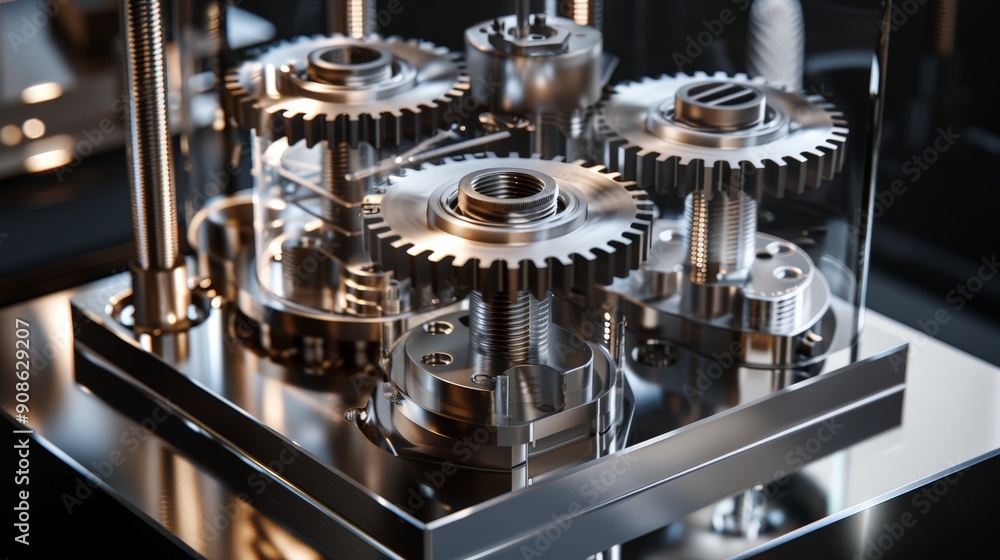 Poster gears and bolts showcase the principles of mechanical advantage and force distribution.
