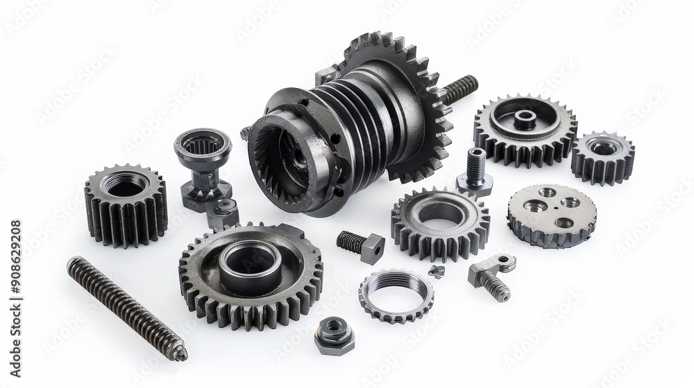 Poster gears and bolts showcase the principles of mechanical advantage and force distribution.
