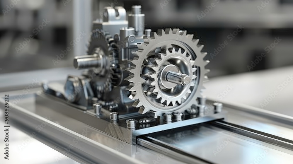Poster gears and bolts showcase the principles of mechanical advantage and force distribution.