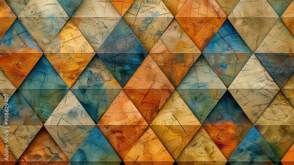 Poster geometric patterns are found in art and architecture worldwide.