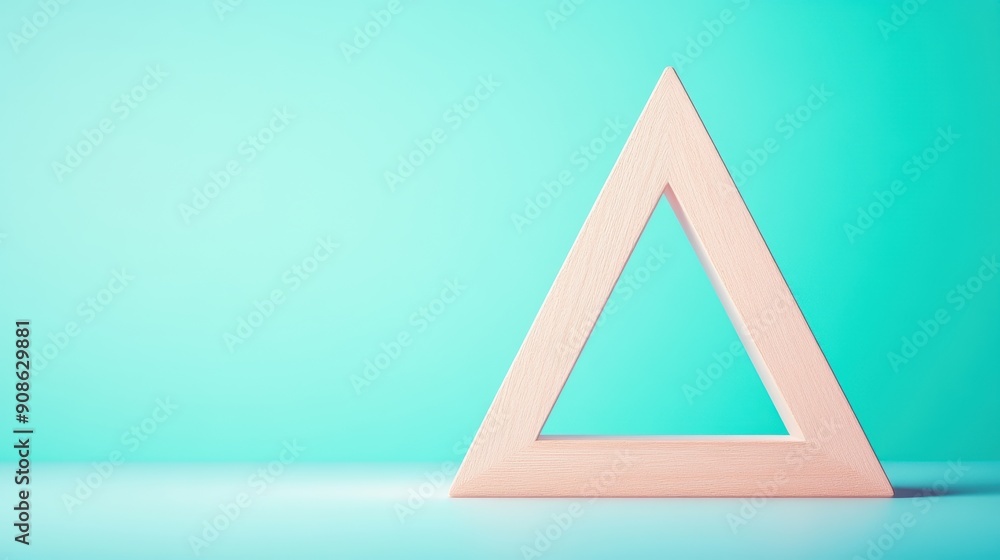 Poster a minimalistic design featuring a single, large triangle, rendered in a bold, solid color.