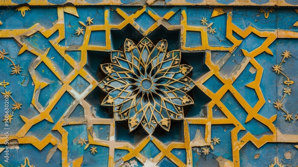 Poster geometric patterns in islamic art. discuss the significance of geometric patterns in islamic archite