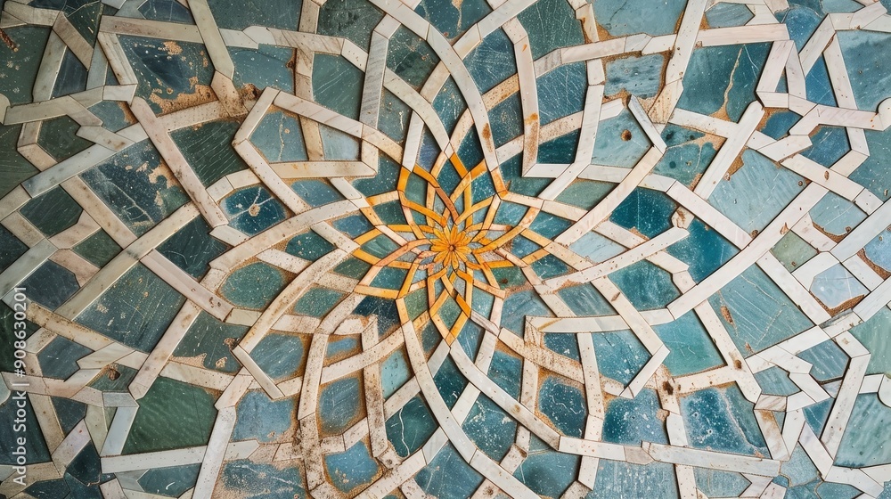 Poster geometric patterns in islamic art. discuss the significance of geometric patterns in islamic archite