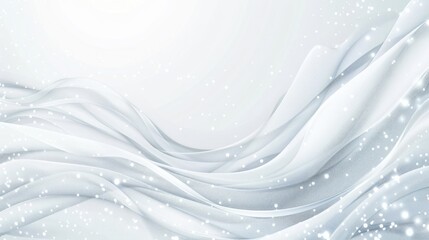 Abstract White Swirling Background with Glimmering Lights