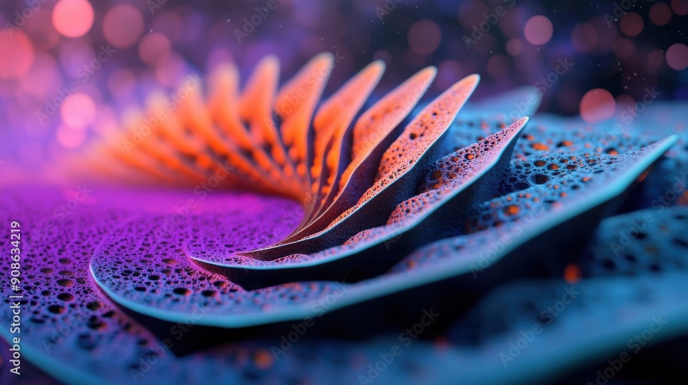 Aufkleber complex and intricate fractal pattern with a high level of detail, rendered in a vibrant color palet
