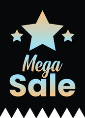 Mega Sale E-commerce Marketing Discount Offer Tags Design Vector Illustration