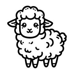 Cute cartoon sheep clip art