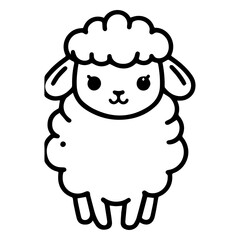 Cute cartoon sheep clip art