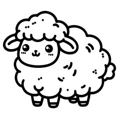 Cute cartoon sheep clip art