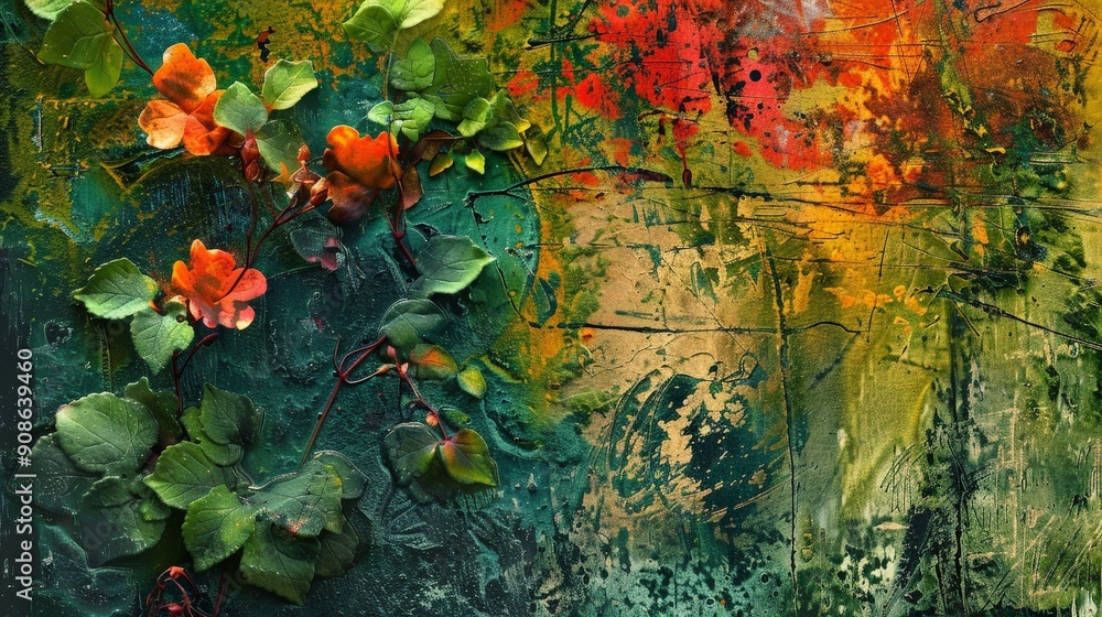 Poster immerse yourself in abstract spring textures that invite touch and contemplation of nature's touch.