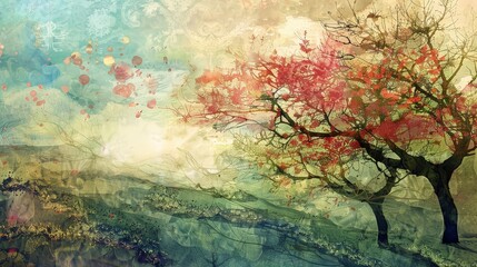 Immerse yourself in abstract Spring textures that invite touch and contemplation of nature's touch.