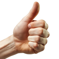 Man Hand Thumbs Up on Transparent Background